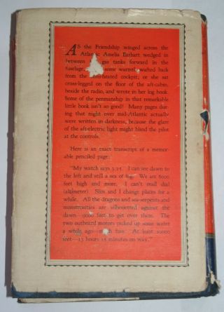 BOOK by AMELIA EARHART 20 hrs 40 MIN 2nd EDITION 1929 FLIGHT IN THE FRIENDSHIP 2