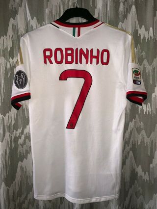 Milan Match Worn Shirt Maglia Player Robinho Indossata Adidas Real Madrid Brasil