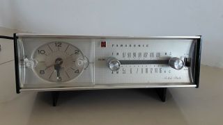 1960s Mcm Panasonic Solid State Am/fm Clock Radio Telechrom Movement