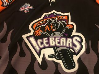 KNOXVILLE ICE BEARS MIKE TUOMI Game Worn SPHL Pro HOCKEY JERSEY MENS 52 2