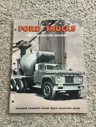 1961 Ford Trucks For Construction Industry,  Dealership Salesmans Catal