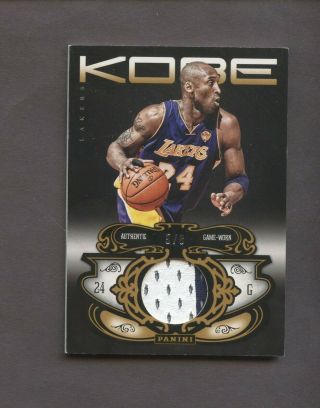 2012 - 13 Panini Anthology Kobe Bryant Los Angeles Lakers Patch 5/8