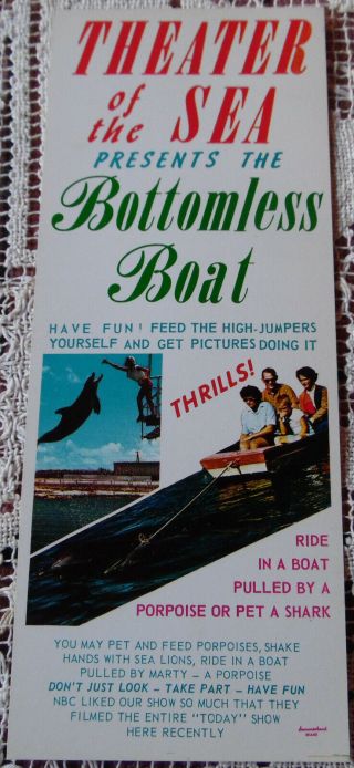 Vintage Travel Brochure Theater Of The Sea Islamorada Florida