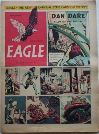 1950.  Vintage " Eagle " Comic Vol.  1 11.  Dan Dare.  Cutaway Of A Fairey Helicopter.