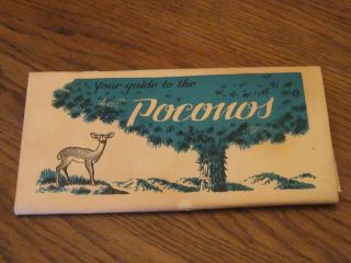 Vintage " Your Guide To The Poconos " 1950 