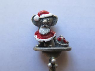 Koala Santa Claus Handpainted Pewter Spoon Made In England Wattle On Stem