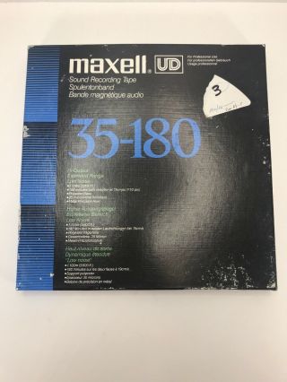 Maxell Ud 35 - 180 (d) 10.  5 " Reel To Reel Sound Recording Tape