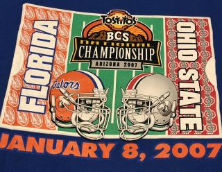 Mens Florida Gators 2007 Bcs National Championship Football T - Shirt Size Xxl