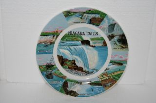 Vintage Niagara Falls Souvenir Porcelain Wall Plate Iconic Waterscape Scenes