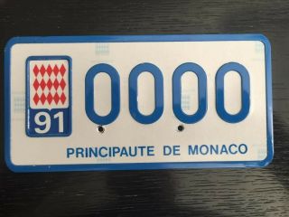 Sample License Plate Monaco Motorbike 1991