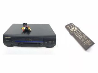 Panasonic Omnivision Pv - V4022 4 - Head Vhs/vcr Player With Remote