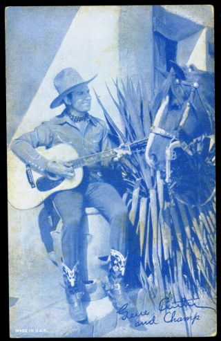 Vintage 1940s Gene Autry Cowboy Actor Mutoscope Arcade Card - 4 Of 11 Listed