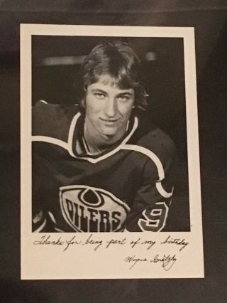 Wayne GRETZKY 18 Birthday Game PROGRAM & Photo Jan 26 1979 WHA Hockey Oilers 3