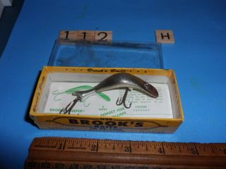 T0112 H Vintage Brooks Fishing Lure With Box