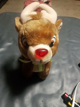 Vintage Rudolph The Red Nosed Reindeer Stuffed Animal Toy 10 " Plush Applause Vg