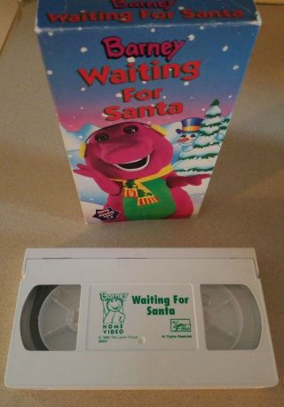 Barney And Friends Waiting For Santa Vintage 1992 Christmas Vhs Tape