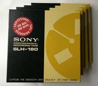 Nos Sony Slh - 180 1800 Ft 7 " Reel - To - Reel Blank Tape Qty.  4