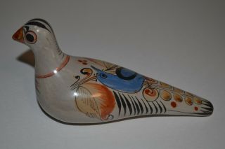 Vintage Pottery/ceramic Folk Art Bird Made In Mexico 8 " Long