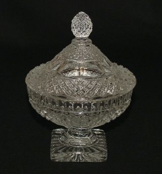 Perfect Vintage Westmoreland " English Hobnail " Covered Candy Dish
