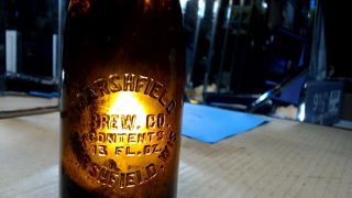 Vintage - Embossed - Earlier - Marshfield Brew Co.  Amber Beer Bottle 13.  Oz.