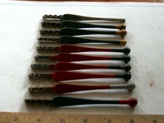 10 Fletcher Red Devil Glass Cutters Vintage Old Tools Hardware Window Art Mosaic