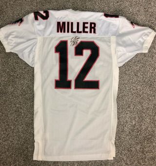 Chris Miller Atlanta Falcons Signed 12 Jersey Size 44 Nfl