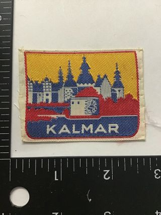 Vtg Kalmar Sweden Travel Souvenir Sew - On Patch Emblem Crest Badge 3
