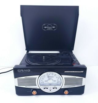 Vintage Craig Turntable AM/FM Stereo Radio System Classic Phono Radio 2
