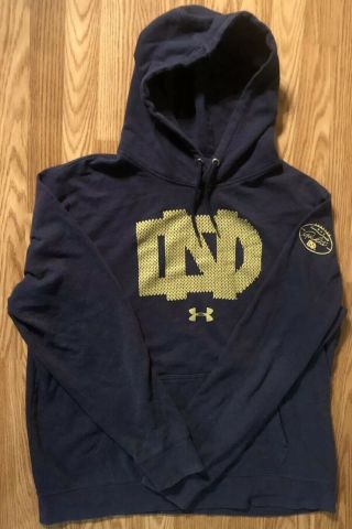 Notre Dame Football 2017 Team Issued Under Armour Rockne Sweatshirt Xl