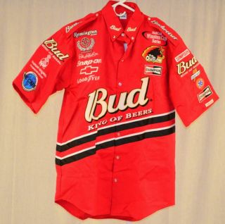 Vintage 2001 Dale Earnhardt Jr Bud Nascar Pit Crew Shirt.  Medium