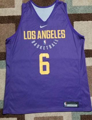 Lakers Team Issued Size Xl,  2 Authentic Pro Cut Jersey Practice 6 Lebron James