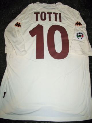Authentic Totti As Roma Kappa Jersey 2000 2001 Shirt Italy Italia Maglia Xl