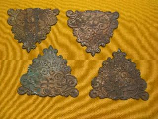Vtg Triangle Lace Flats Jewelry Findings Stampings 2 "