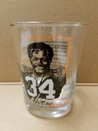 Vintage Walter Payton Chicago Bears Glass - With League Leader - Statistics