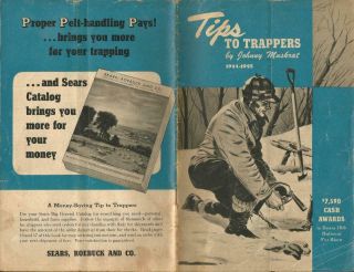 1944 - 45 Booklet Tips To Trappers By Johnny Muskrat Sears,  Roebuck And Co