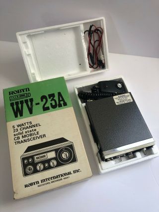 Vintage Robyn Wv - 23a Cb Radio Mobile Transceiver 5 Watts 23 Channel