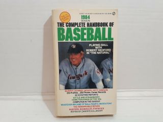 1984 Edition The Complete Handbook Of Baseball Paperback Book Robert Redford