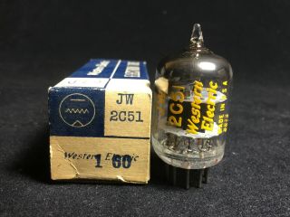 Nos Nib Western Electric Jw 2c51 (396a) Vacuum Tube [] Gettter Audio 8.  6628