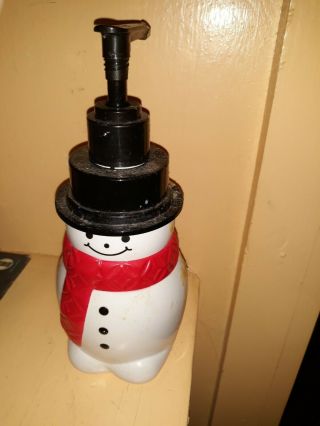 Vintage Bath & Body Snowman Soap Container Dispenser Plastic Christmas