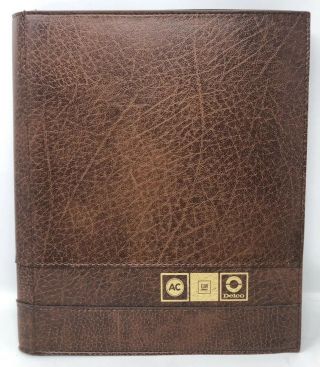 Vintage Hazel Usa Advertising Gm Ac Delco Faux Leather Portfolio Planner Folder