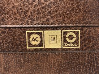 Vintage HAZEL USA Advertising GM AC DELCO Faux Leather Portfolio Planner Folder 2
