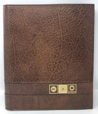 Vintage HAZEL USA Advertising GM AC DELCO Faux Leather Portfolio Planner Folder 3