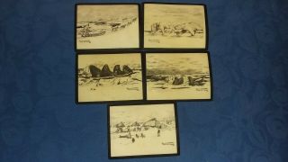 Bering Sea Originals Artist Florence Malewotkuk Print Coasters? Alaska Eskimo