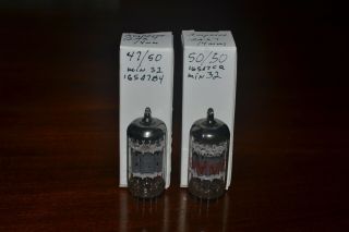 Matched Pair Amperex I65 12ax7 Heerlen Vacuum Tubes Test Near Nos