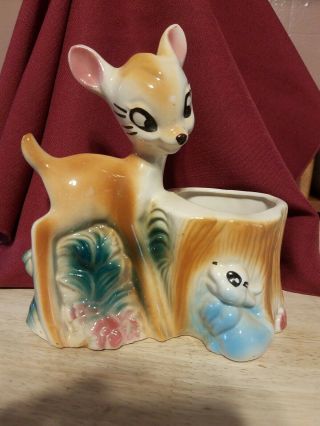 Walt Disney Bambi Thumper Ceramic Planter Vintage