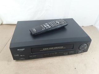 Sharp 4 Head Vcr Vhs Player Vc - A410u With Remote And