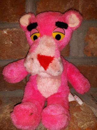 Vintage Pink Panther 1980 Plush Stuffed Animal 10 " Mighty Star United Artists Dc