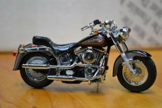 Nos 1:24 Scale 1990 Harley - Davidson Flstf Fat Boy By Franklin