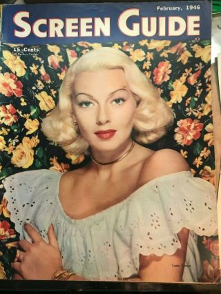 Screen Guide February 1946,  Vintage Lana Turner Cover