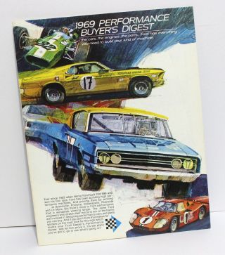Orig 1969 Ford Gt40 Cobra Torino Sales Dealer Advertise Brochure Mach 1 Mustang